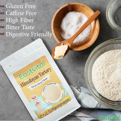 -1 Lbs, 454g EASTVITAL Himalayan Tartary Buckwheat Flour Buckwheat Flour Gluten free, Antioxidants with Bitter Taste