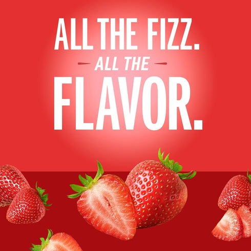 8.4 OZ, 24 IZZE Sparkling Water Juice Beverage Blend, Strawberry, No Sugar Added, FL Cans