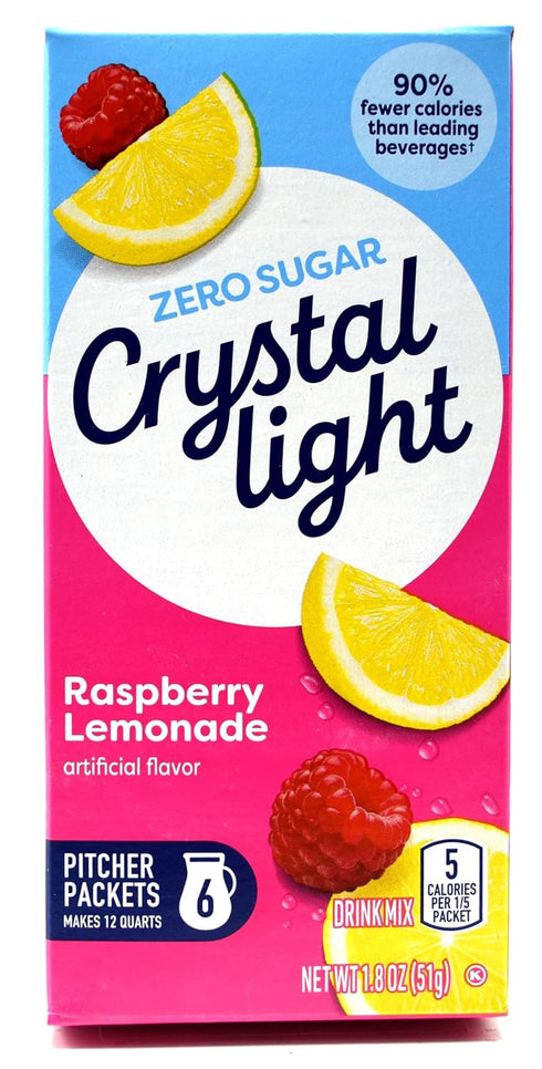 Crystal Light Raspberry Lemonade Drink Mix, 12-Quart 1.8-Ounce Canister (Pack Of 10)