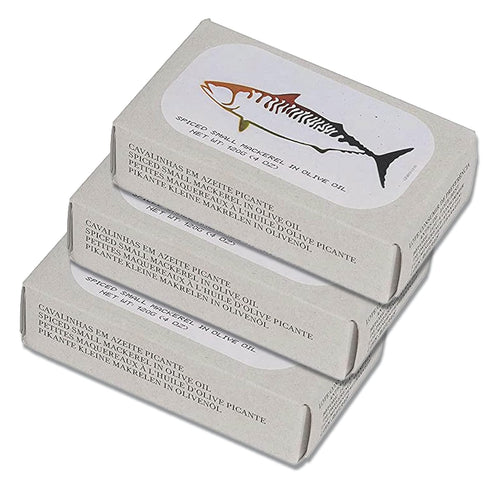 Canned Spiced Small Mackerel in Olive Oil by Jose Gourmet, Wild Caught