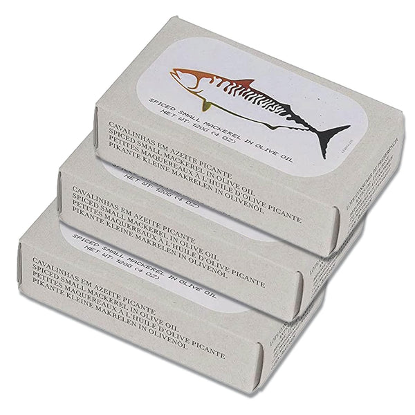 Canned Spiced Small Mackerel in Olive Oil by Jose Gourmet, Wild Caught
