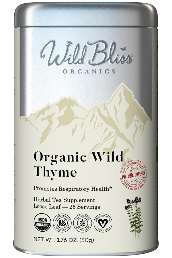 Wild Bliss Organic Wild Breckland Thyme Tea - Caffeine Free Loose Leaf