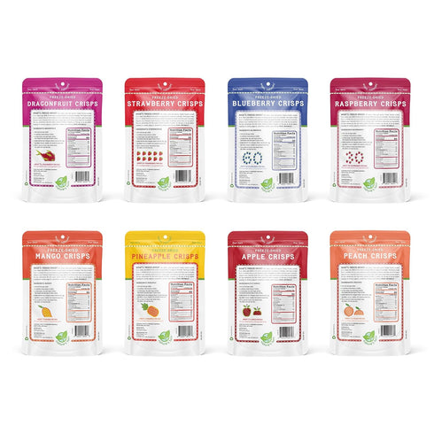 8(0.53 oz Natures Turn Freeze-Dried Fruit Crisps Healthy, Gluten-Free,Crispy & Delicious,Plant-Based Snack, Ideal