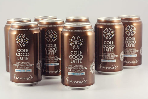 AmishTastes 12 Oz. (12 24)) Frannies Sparkling Cold Coco Latte, Protected With High-Density Foam, Ounce (Case