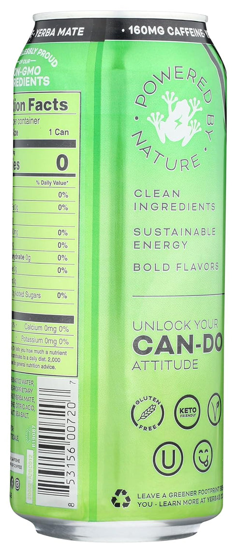16 (Pack 12) Yerbae Sparkling Water with Yerba Mate Tea - Watermelon Strawberry, ounce