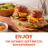 King's Hawaiian 4 Count (Pack 3) Original Hawaiian Sweet Pretzel Hamburger Buns, Bread Buns