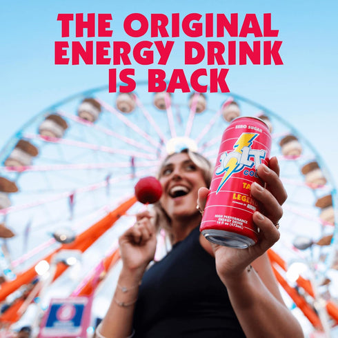 200mg 16oz 80s (12 Pack) JOLT Cola Energy Drink Caffeine, Zero Sugar, Can Classic Flavor, Nootropics, B-Vitamins