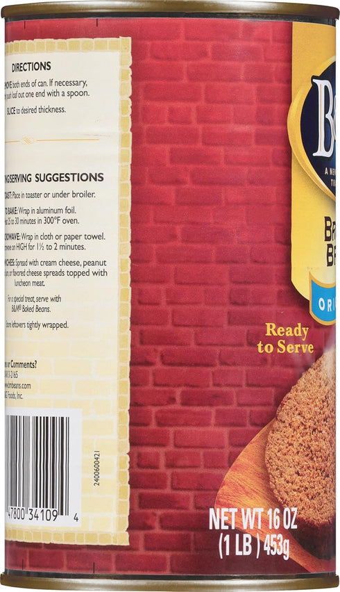 B&M 16 Brown Bread, Original Flavor, Ounce