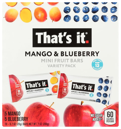 Thats It Mango Blueberry Mini Bars 10 Count, 7 OZ