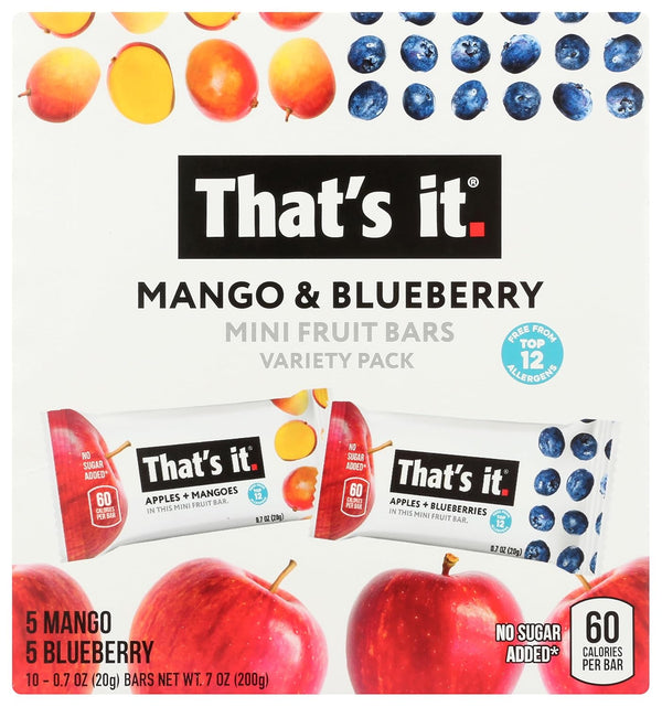 Thats It Mango Blueberry Mini Bars 10 Count, 7 OZ