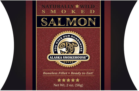 Alaska Smokehouse Smoked Salmon Fillet In A Black Box With A Crimson