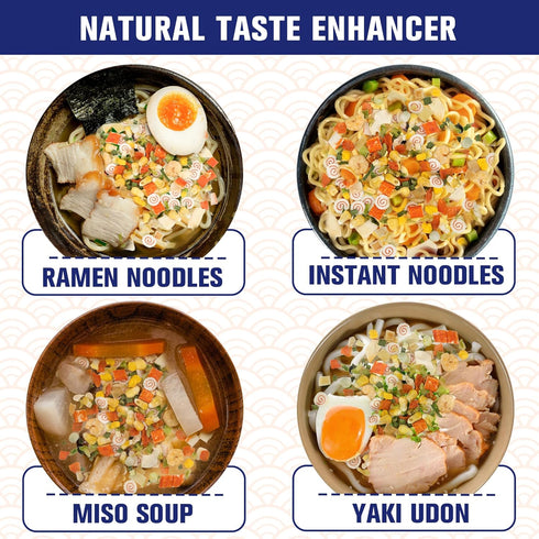 Anggou 14oz, 12 Classic Ramen Toppings Seafood Mix Ingredient Blend with Shrimp, Squid & Seaweed etc, Dried Ramen