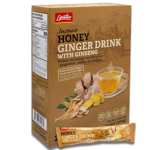 Generic Lipatea Instant Honey Ginger Drink with Ginseng, Caffeine-Free, Gluten-Free (Pack of 1)