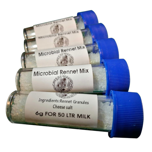 microbial rennet mix 5 X Microbial Rennet & Cheese Salt Mix 6g | Rennin Cheese