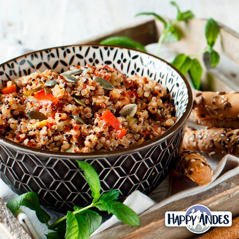 3 lb Happy Andes Tri-Color Organic Whole Grain Quinoa Non-GMO, Non Gluten, Ready to Cook Food for Oats & Seeds Recipes