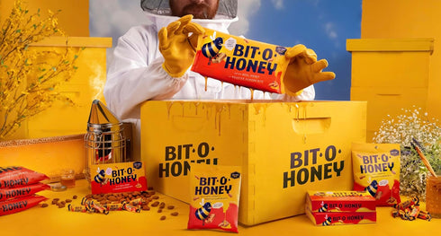 Bit-O-Honey 5 LBS Bit O Honey Candy - Individually Wrapped Honey Taffy with Roasted Almond Bits, Gluten-Free, Classic