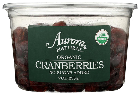 AURORA Products Organic Dried Cranberries, 9 OZ
