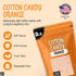 2 LB Oh! Nuts Fresh Cotton Candy Sugar Floss - Orange Flavor- Bulk Bag | Party Flavors for Kids, Adult Birthday Treats