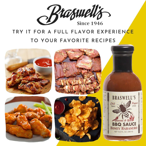 Braswell Honey Habanero Barbeque Sauce, 13.5 oz