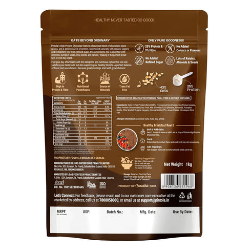 1kg/35.27 Pintola Oats Dark Chocolate | Ounce