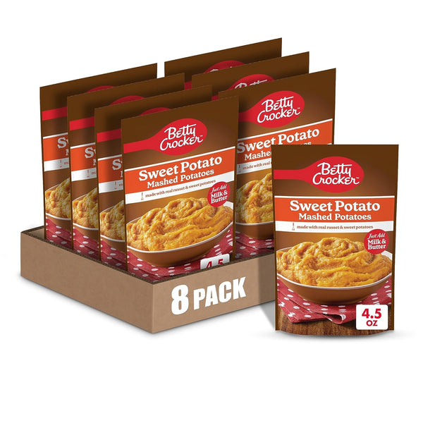 Betty Crocker Sweet Potato Mashed Potatoes, Made with Real Potatoes, 4.5 oz