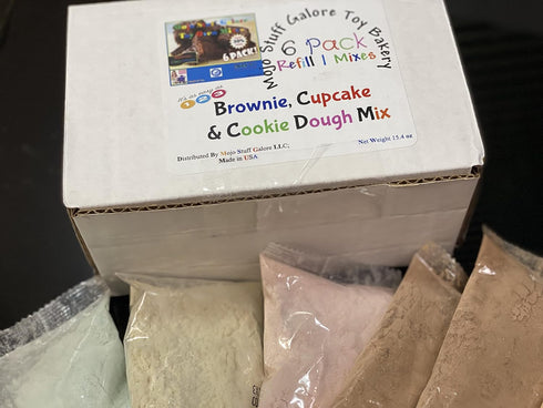Mojo's Easy Bake Oven Mixes | 6 Pack Refill Kit for Cupcake, Brownie, and Cookie | 15.7 oz Play Mixes