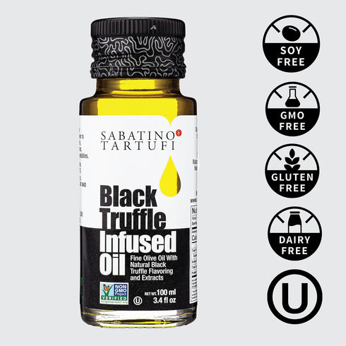 Set Set Sabatino Truffles Black & White Truffle Oil Gift - White Truffle Infused Olive Oil - Black Truffle Infused