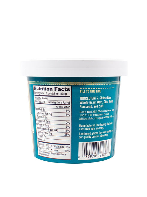 1.81 12 Bobs Red Mill Classic Oatmeal Cup, Ounce - per case.