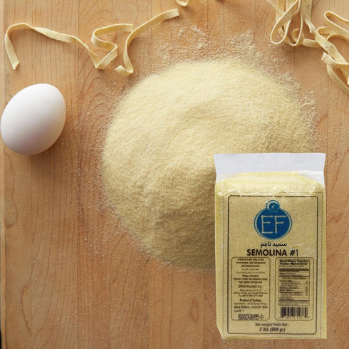 #1, 2 Lb (908g), 100% Packed Eastern Feast - Semolina Durum Wheat, Fine, Vacuum