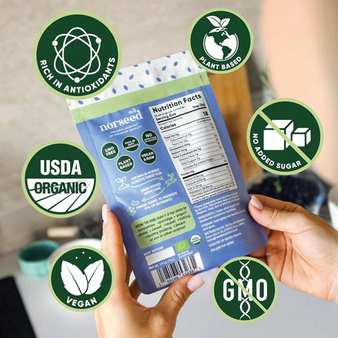 5 Wild Blueberry Powder Organic Ounce Bag USDA Certified & Lab Tested - Freeze Dried Blueberries No Added Sugar