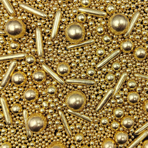 Gold Sprinkles Pearl Sugar Candy Mix Size Baking Cake Decorations Cupcake Toppers
