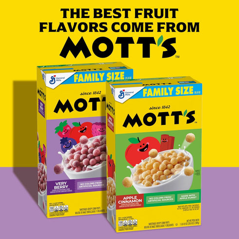 21.6 oz Mott's Very Berry Cereal, Made with Apple Puree, Whole Grain, Family Size