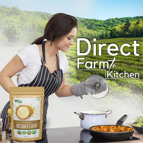 (907gm) Pack Organic Zing Organic Besan Flour also known as Chickpea Flour, Bengal Gram Flour or Garbanzo Bean Flour