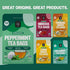 FGO Organic Peppermint Tea, 100 Count Eco-Conscious Tea Bags, Caffeine Free, Packaging May Vary