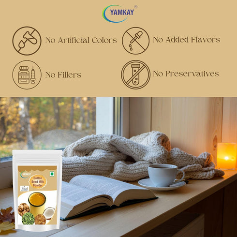 (300 Yamkay Cotton Seed Milk Powder | Kapas Beej Doodh Powder | Paruthi Paal | Parutthi Vidhai Paal Podi | Panta