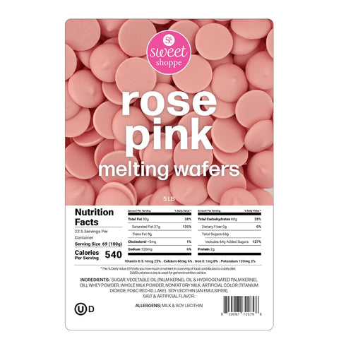 5 Sweet Shoppe Rose Pink Melting Wafers, pounds
