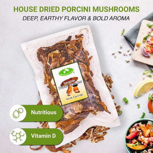 4 oz Mushroom House Dried Porcini & Wild Forest Blend Mushrooms