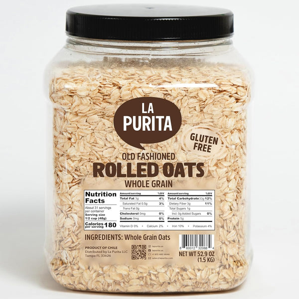 La Purita 100% Gluten Free Old Fashioned Rolled Oats, 53 oz -