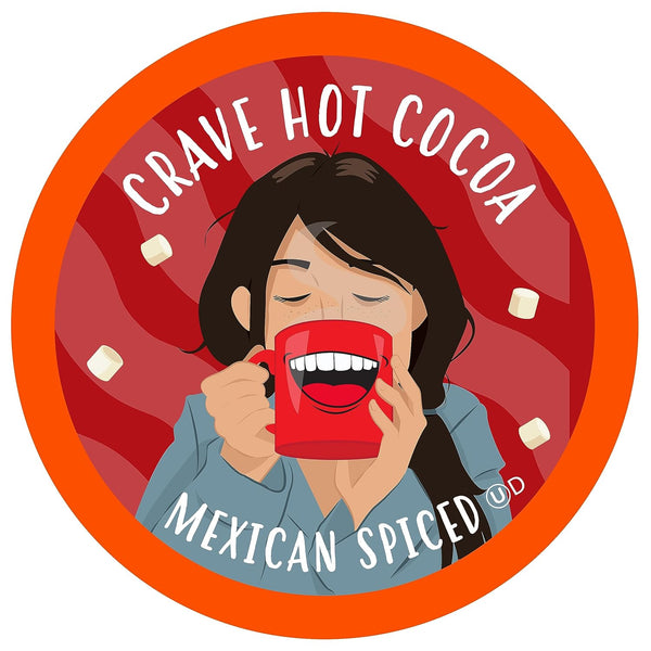 Crave Hot Chocolate Pods, Compatible with K-Cup Brewers, Mexican Spice Cocoa, 40