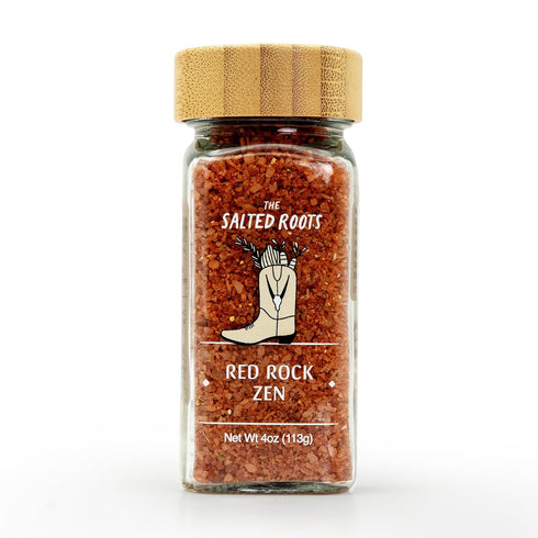 4oz The Salted Roots - Red Rock Zen Salt - Umami-Rich Gourmet Blend with Miso, Wasabi, Thai Chili & Citrus - Hawaiian