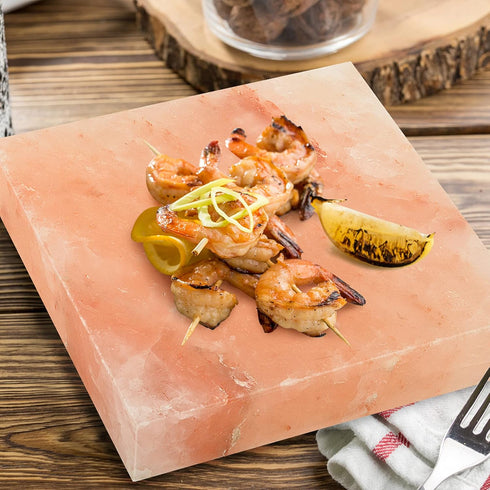 Onlyfire 8"x8"x1.5" Himalayan Salt Plate for Cooking, Grilling, Cutting, and Serving