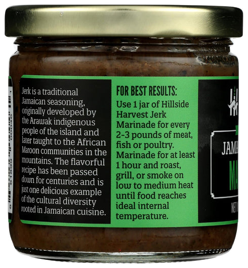 Hillside Harvest Jamaican Jerk Marinade, 6.5 oz Jar - Gourmet Handcrafted Spice with Hot Heat Level