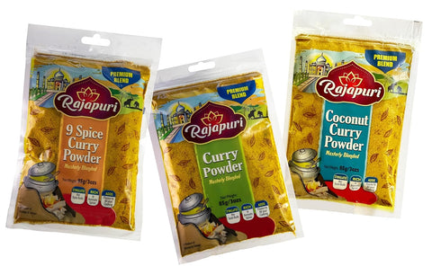 Rajapuri Curry Variety 3-Pack | 9-Spice | Mild | Coconut - 3