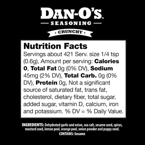 Dan-O’s Seasoning Crunchy, Medium Bottle, 8.9 oz