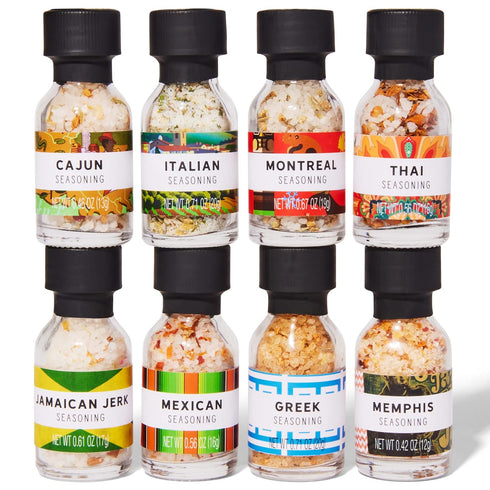 Set, Set, Set 8 Thoughtfully Gourmet, Global Spice Collection Gift International Seasonings Flavors Include Greek