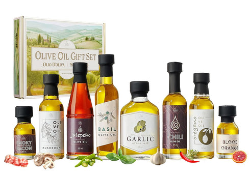 Kiri & Sons Olive Oil Gourmet Sampler Gift Set of 8 -
