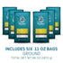 100% 66 (6 11 Caribou Coffee, Flavored Ground Coffee, Arabica Coffee - Vanilla Hazelnut Dreamstate Ounces Bags