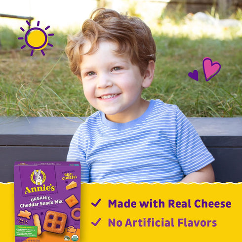 9 oz Annie's Cheddar Snack Mix With Assorted Crackers and Pretzels, Made with Real Cheese