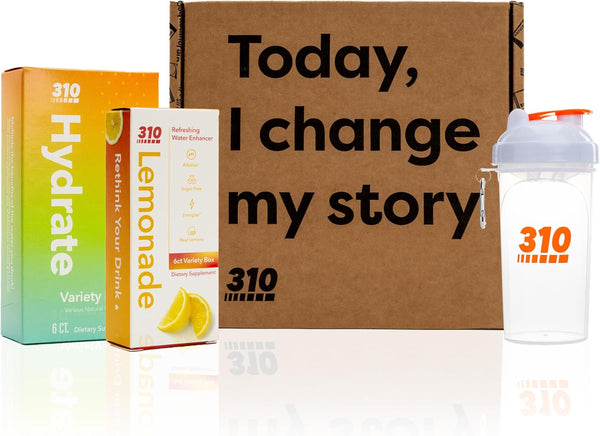 310 Nutrition Daily Energy & Hydration Starter Kit with 6 Energy Lemonade