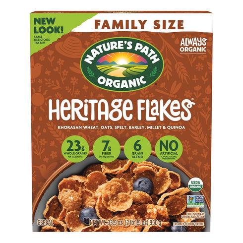 Nature's Path Organic Heritage Flakes Cereal, 33.5 oz (Pack of 4), Ancient